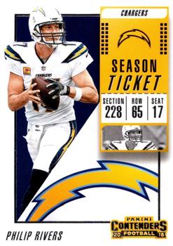 Philip Rivers Los Angeles Chargers 2018 Panini Contenders NFL #48